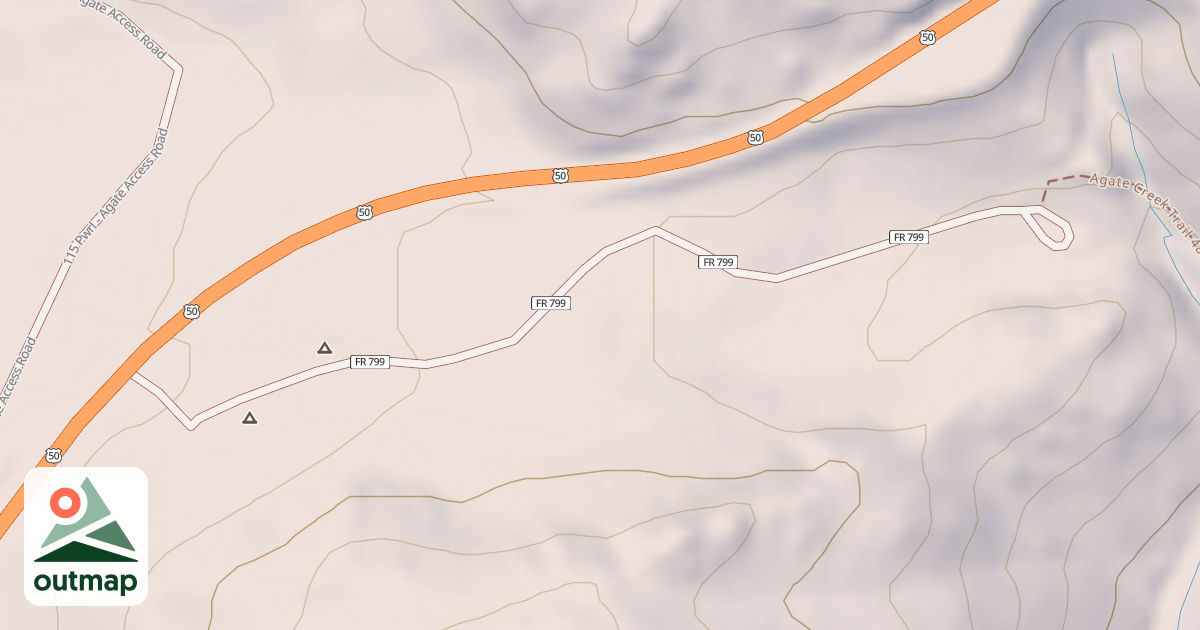 Map of AGATE TRAILHEAD