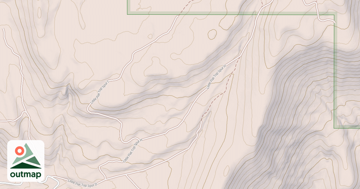 Map of LITTLE FLAT TOP