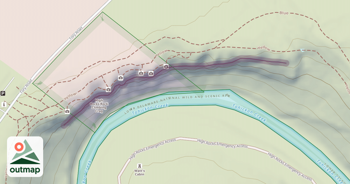 Map of Climbing Crag
