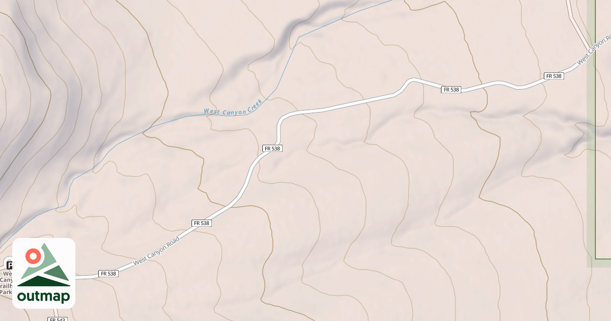 Map of WEST CANYON