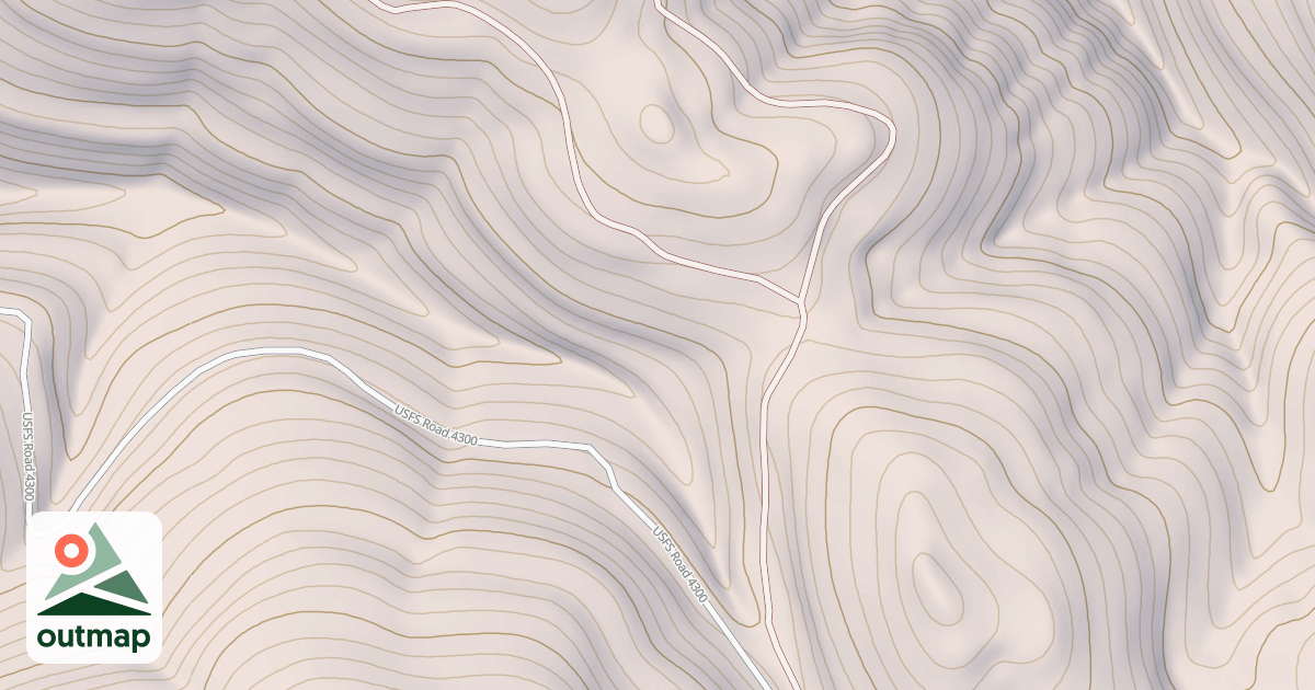 Map of KITCHEN SADDLE SPUR
