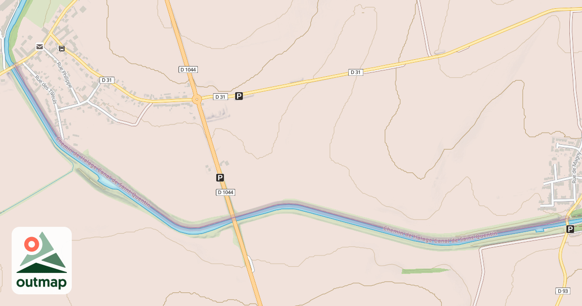 Map of Chemin de Halage Canal de Saint-Quentin