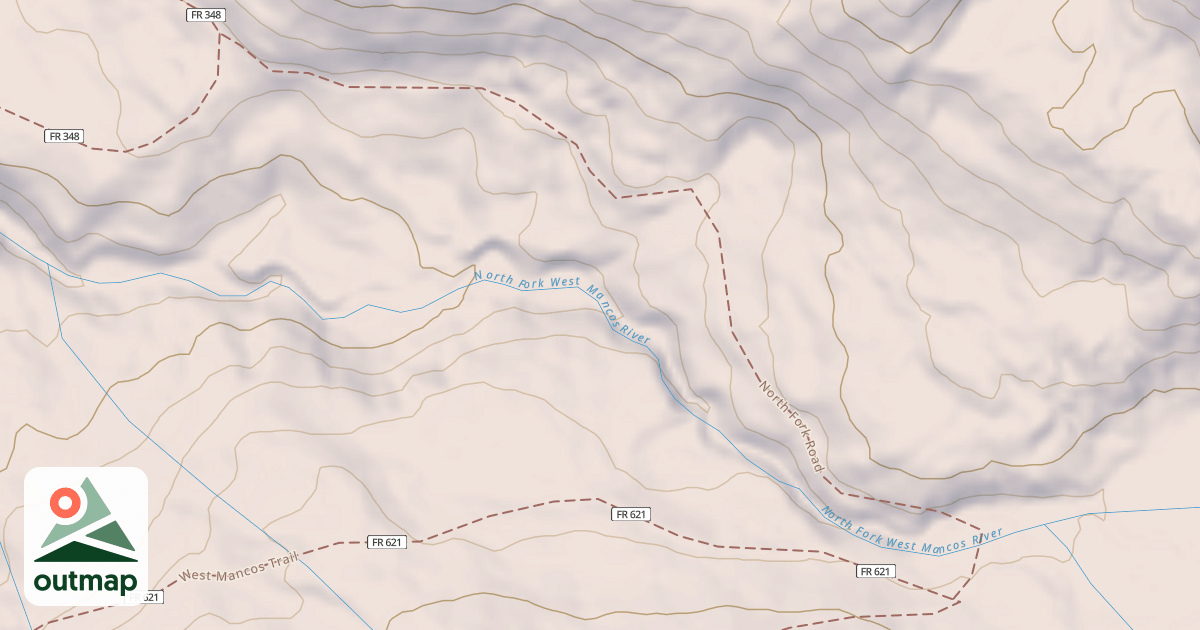 Map of NORTH FORK