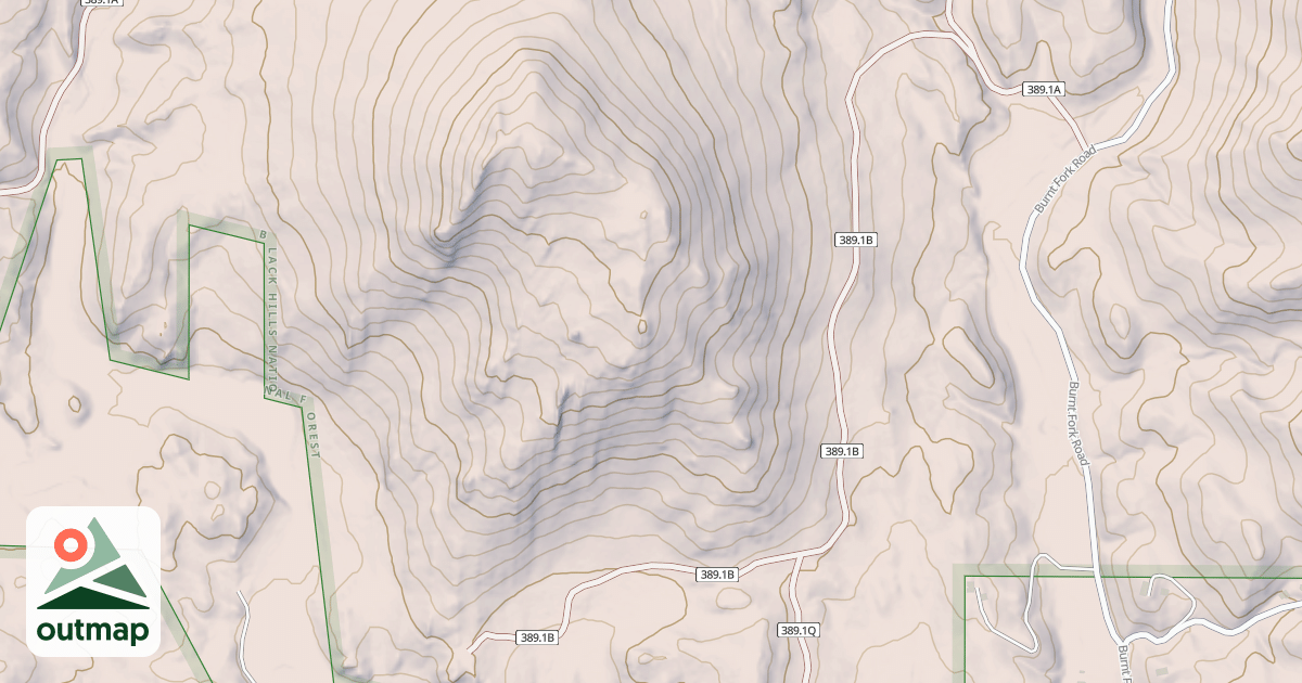 Map of BURNT FORK BR 1B
