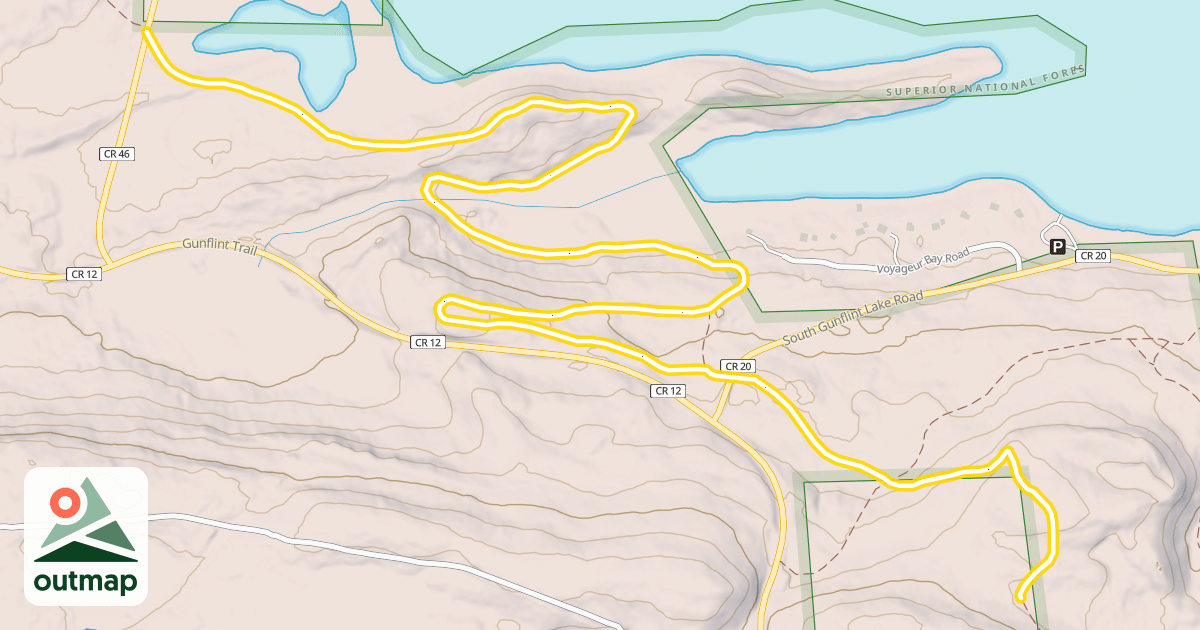 Map of Border Route Trail