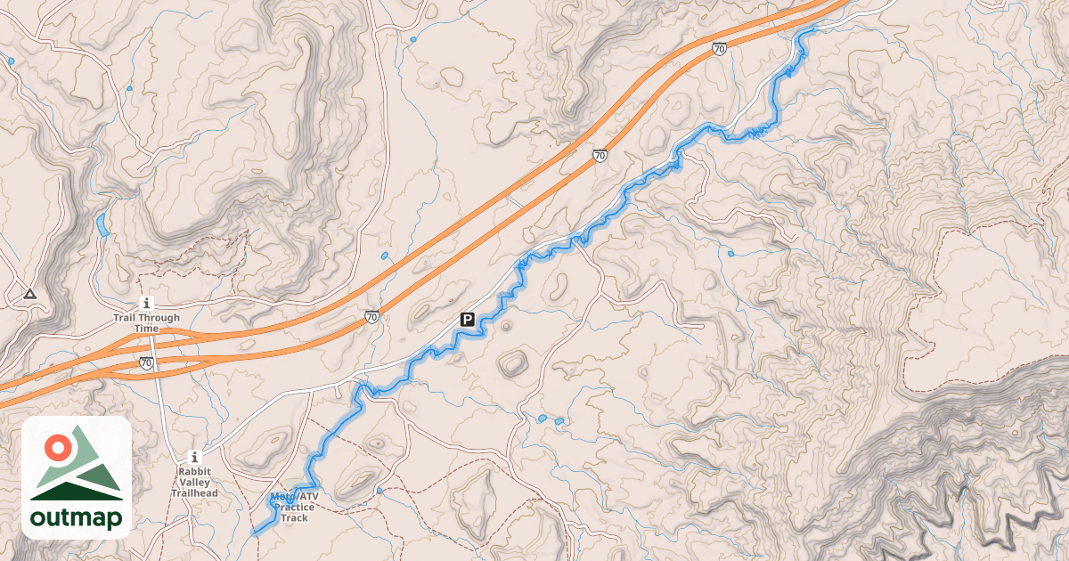 Map of Rabbit Valley 1 Trail
