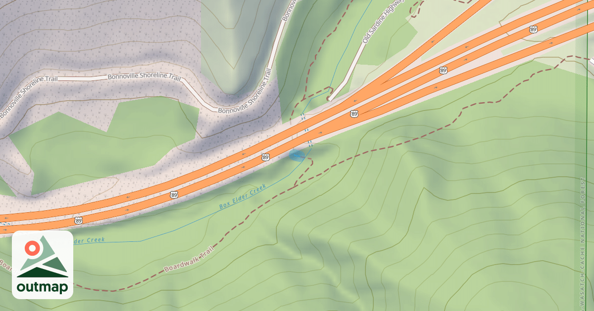 Map of Bonnoville Shoreline Trail