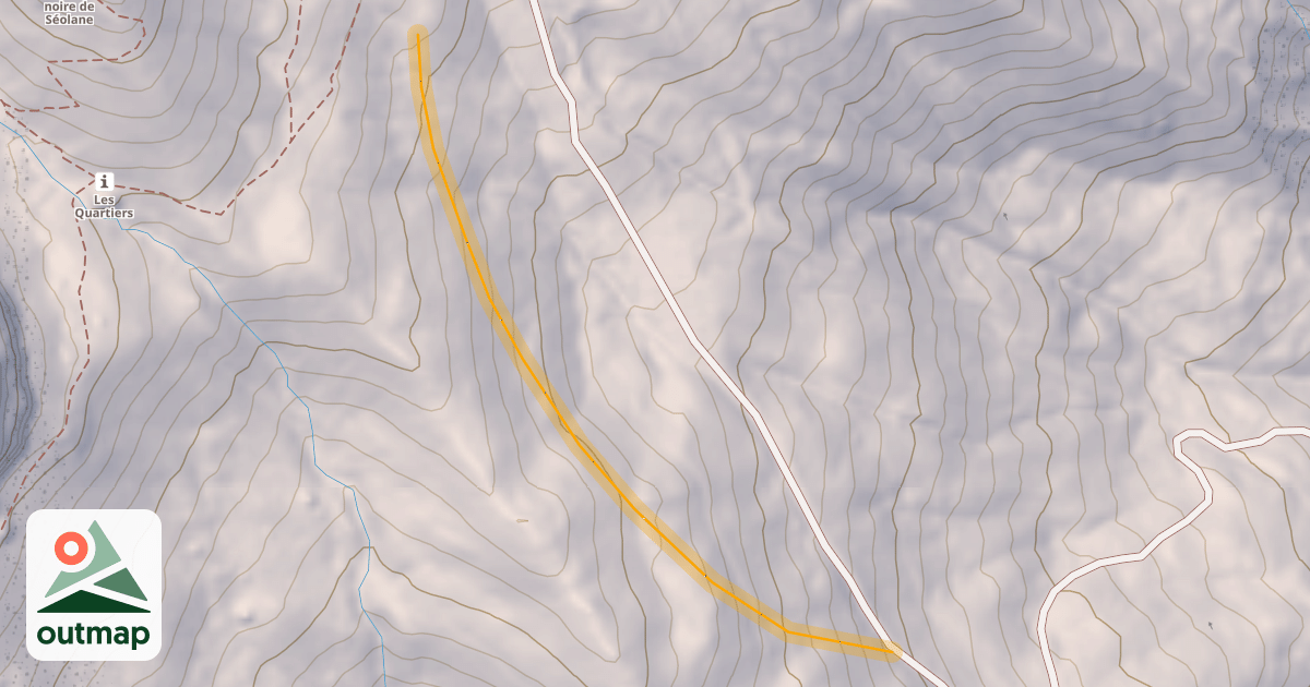 Map of Ancienne piste Crête - Hors Piste