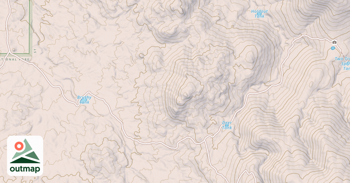 Map of TWO TROUGHS SPRING TANK