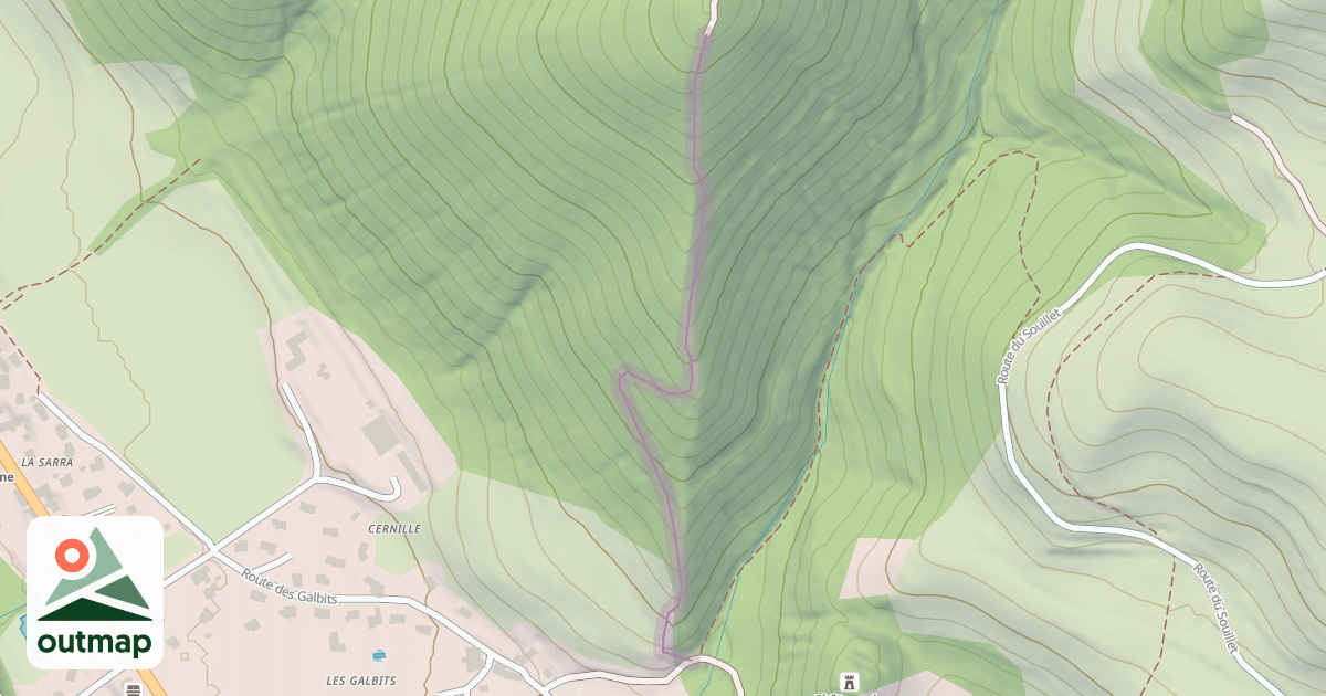 Map of Descente Direct du Mont Frol