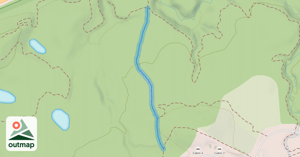 Map of Blue Single Track Trail