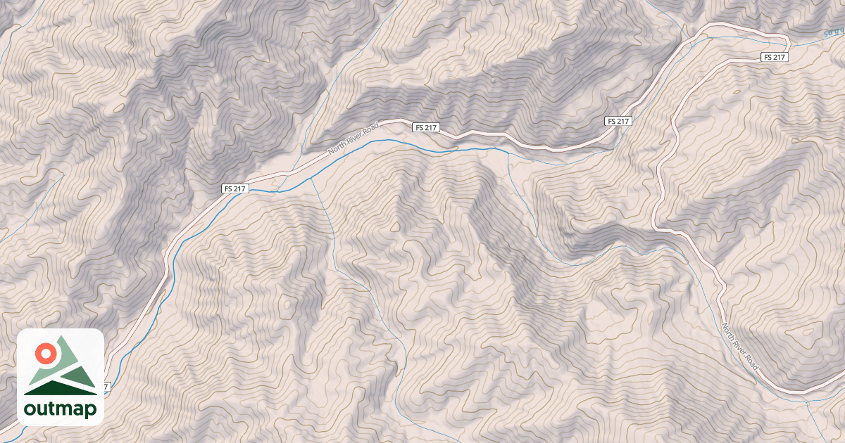 Map of NORTH RIVER