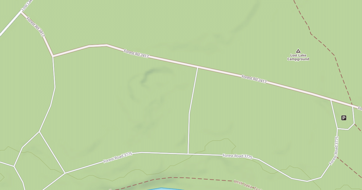 Map preview of FR 3775 - LOST LAKE CAMP GRD