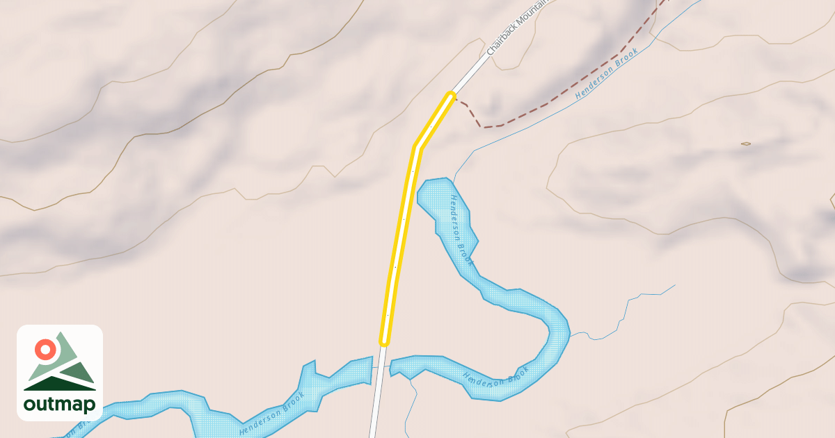 Map of Chairback Mountain Road