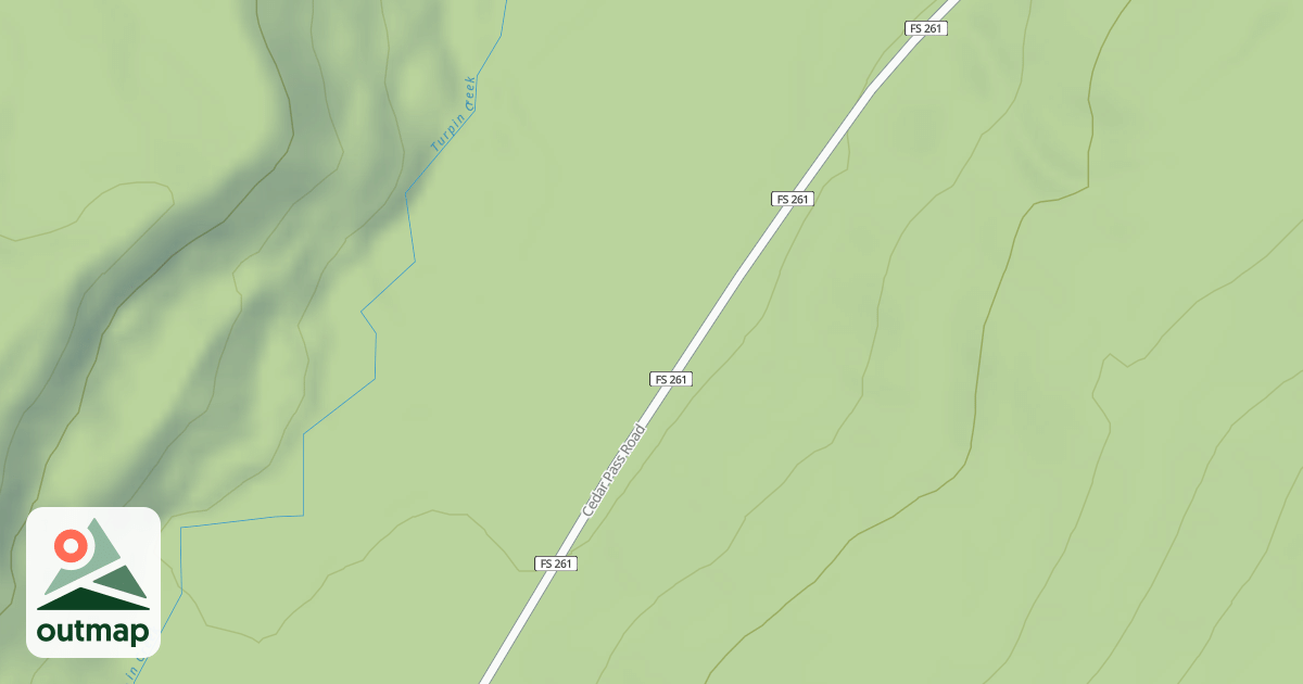 Map of CEDAR SPUR 1R