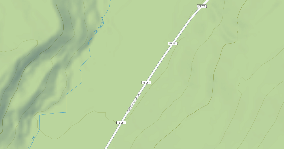 Map preview of CEDAR SPUR 1R