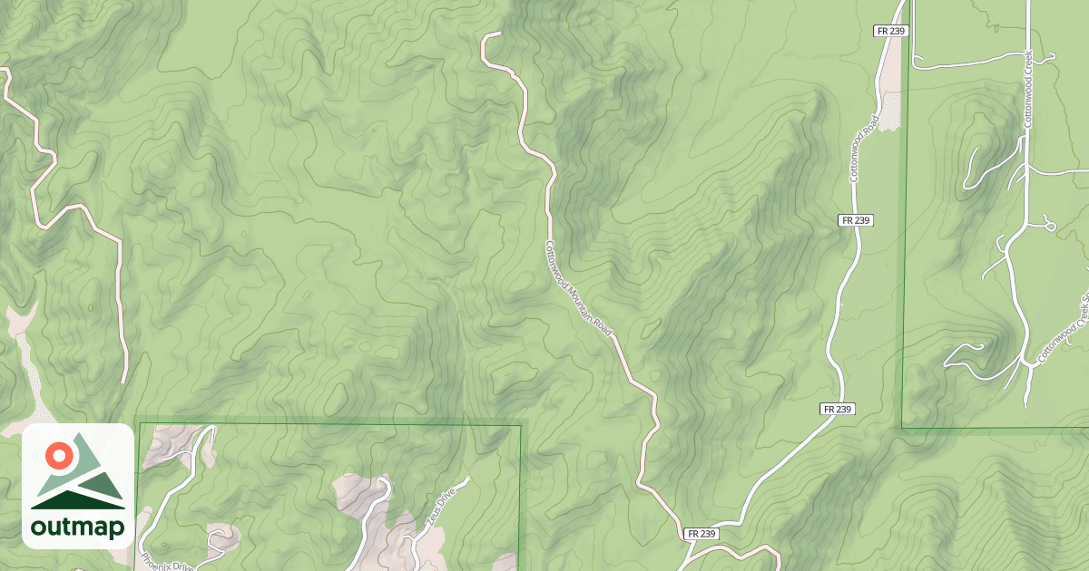 Map of COTTONWOOD MOUNTAIN
