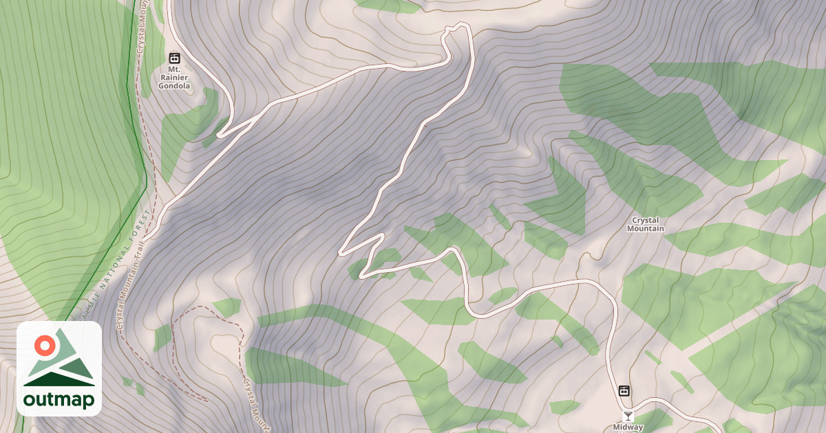 Map of CRYSTAL MTN HWY