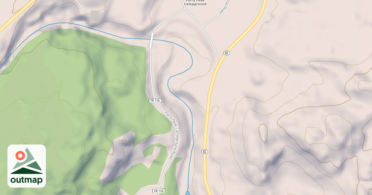 Map of PARRY PEAK CG