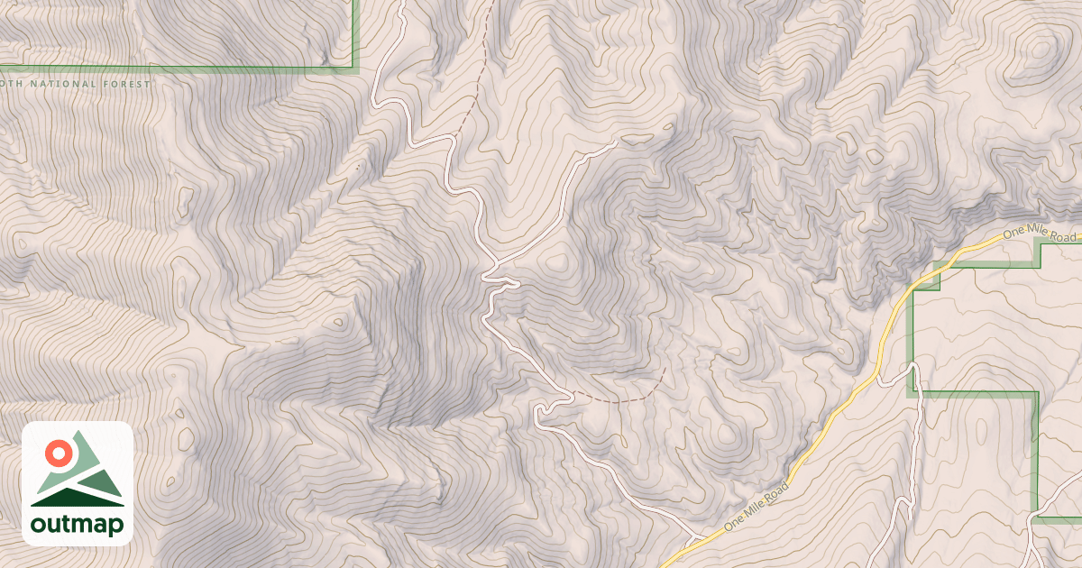 Map of ONE MILE SPUR B