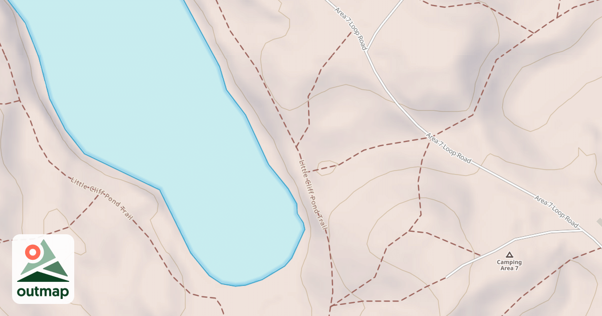 Map of Little Cliff Pond Trail