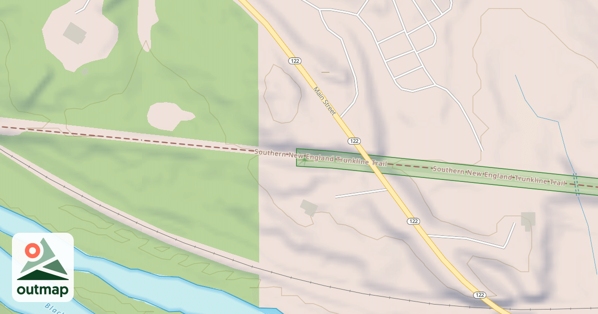 Map of Southern New England Trunkline Trail