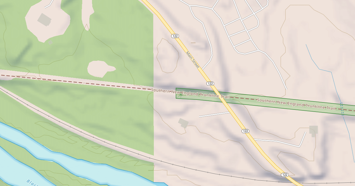 Map preview of Southern New England Trunkline Trail