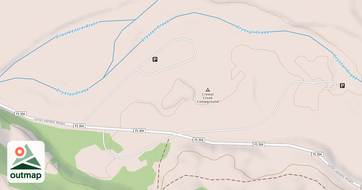 Map of CRYSTAL CREEK CAMPGROUND