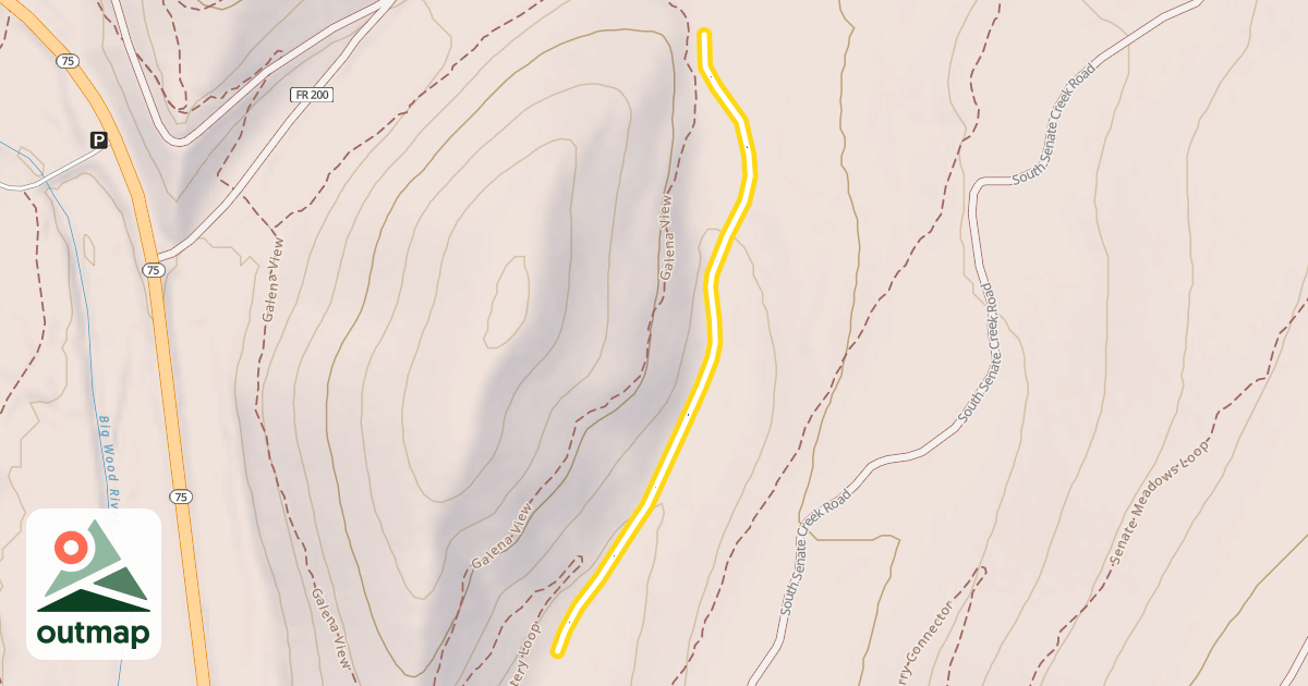 Map of Senate Meadows Loop