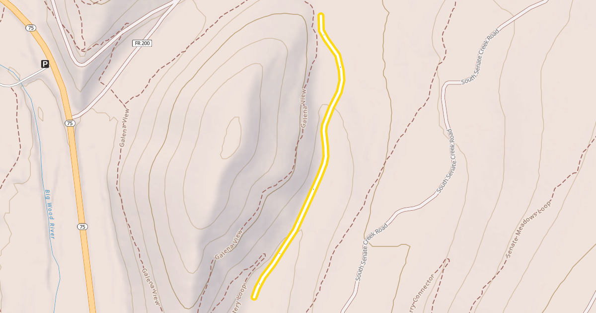 Map preview of Senate Meadows Loop