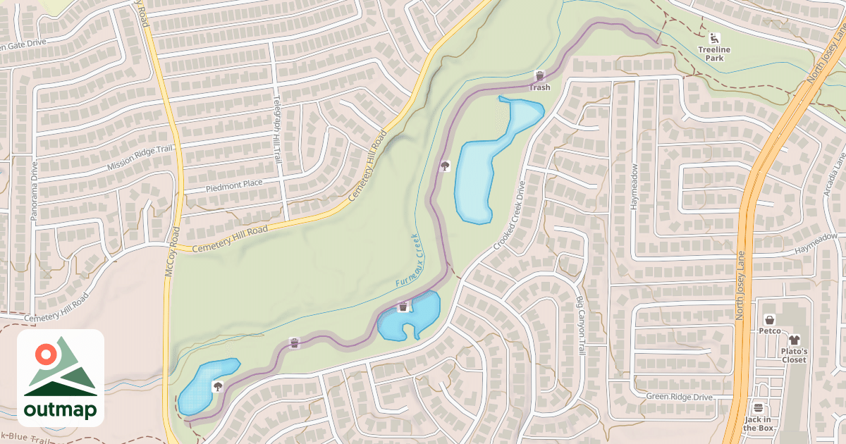 Map of Furneaux Creek Blue Trail