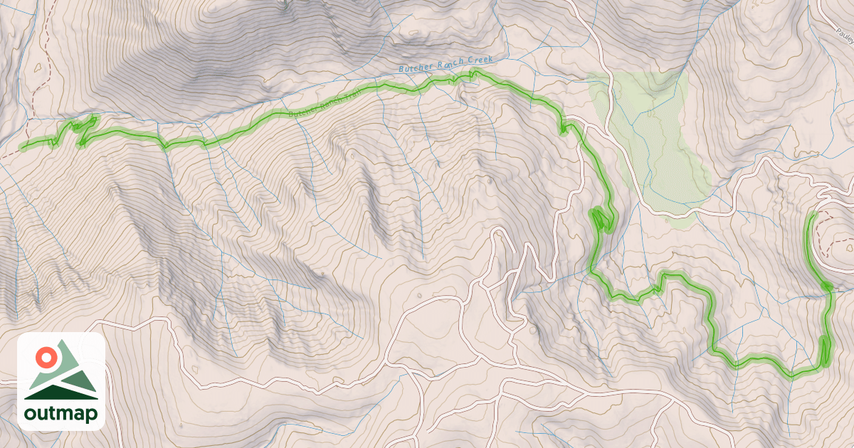 Map of Butcher Ranch Trail