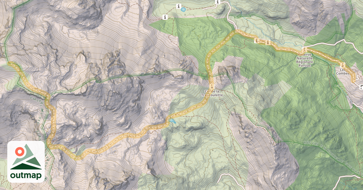 Map of Cime de la Condamine — Les Combes