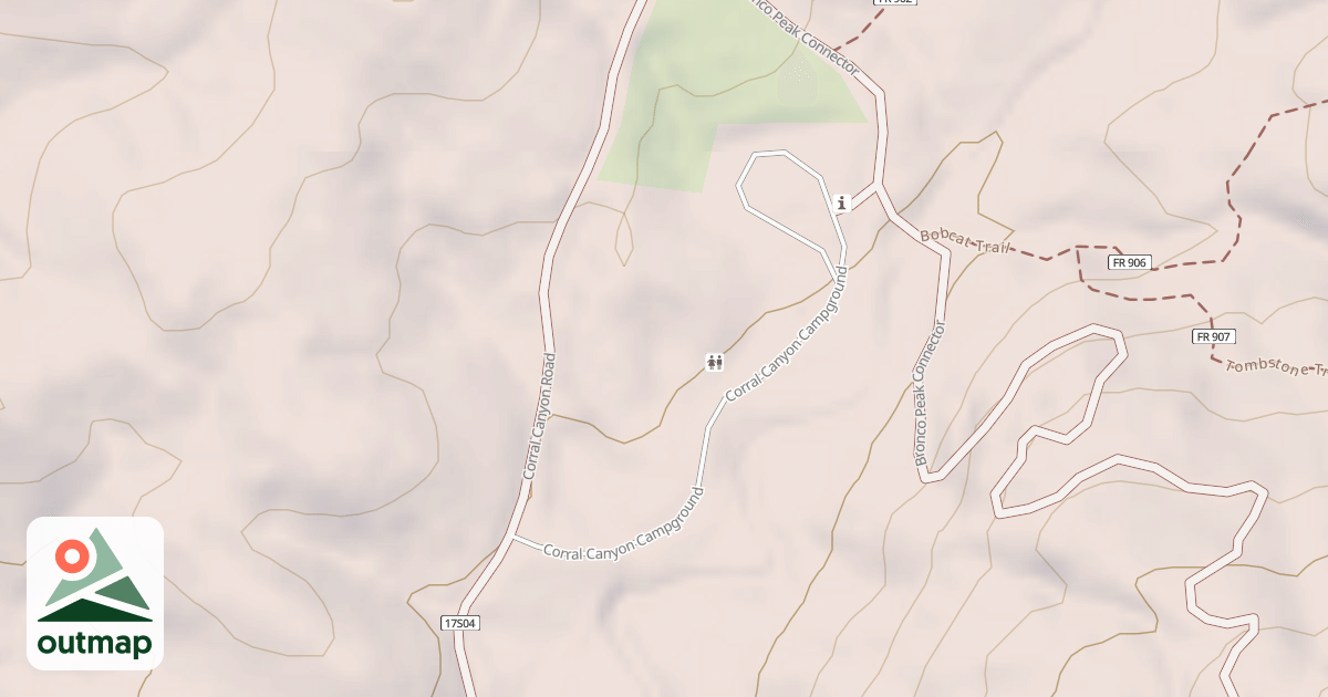 Map of CORRAL CANYON CG,O.H.V.