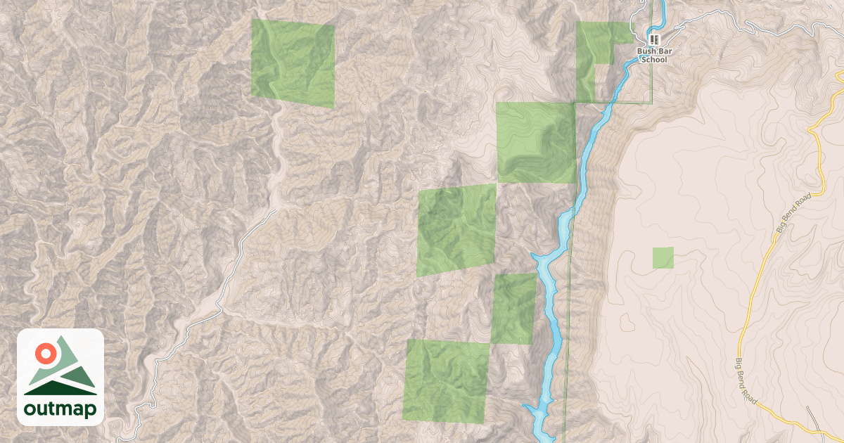Map of Bagley Mtn