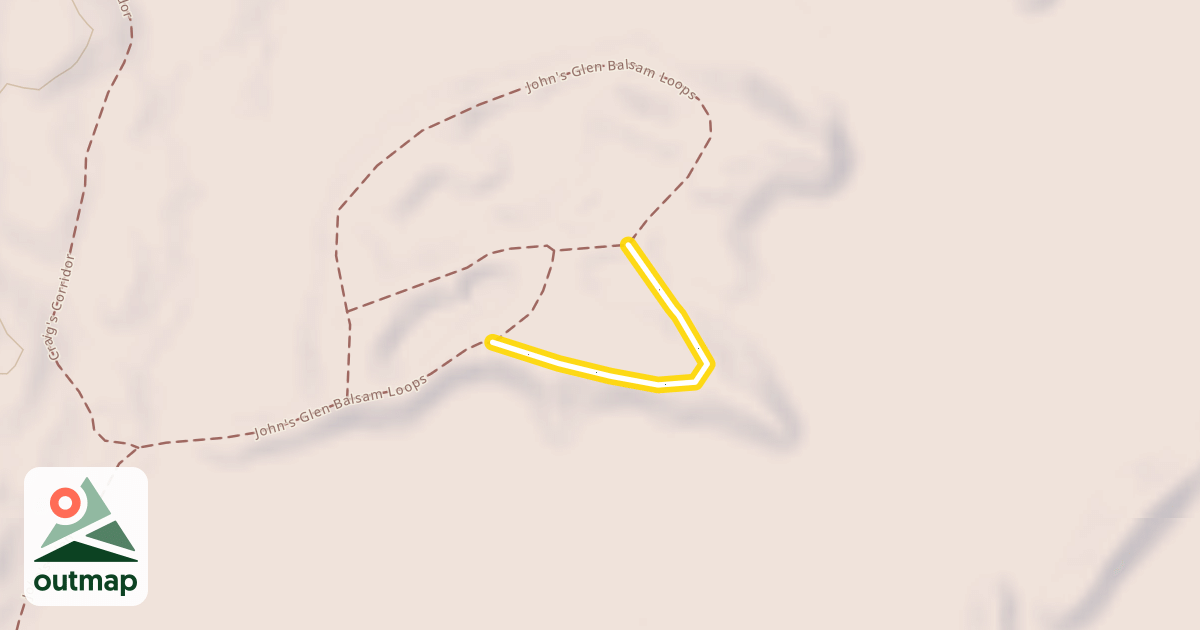Map of John's Glen Balsam Loops
