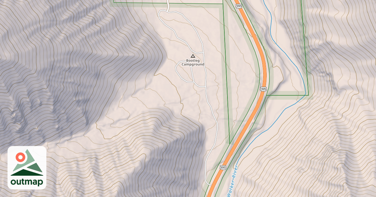 Map of BOOTLEG CAMPGROUND ROAD