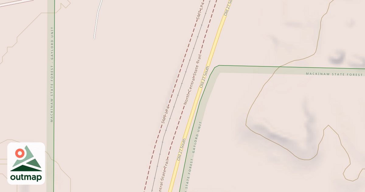 Map of North Central State Trail