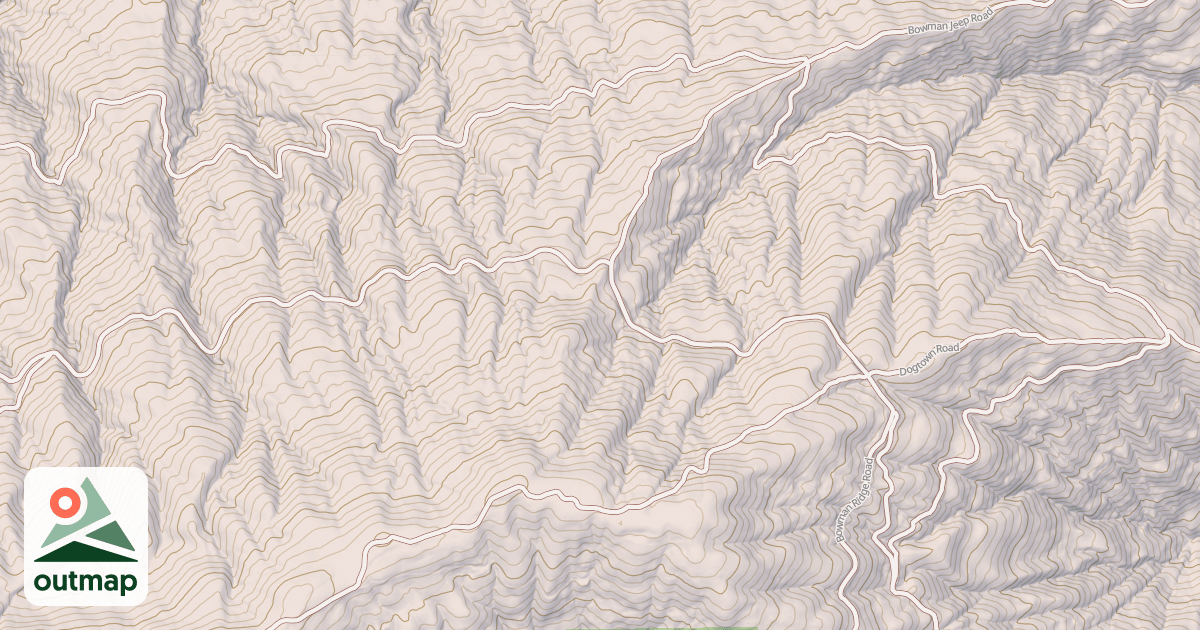 Map of EAST BOWMAN RIDGE
