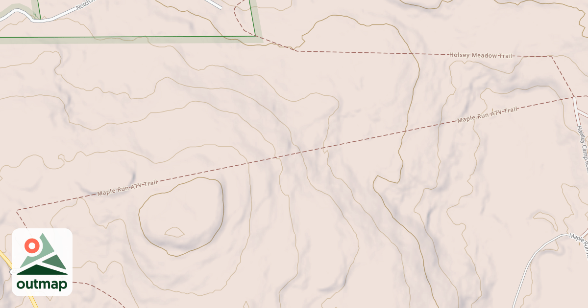 Map of Edgemere-Pecks Pond - Snowmobile Trails