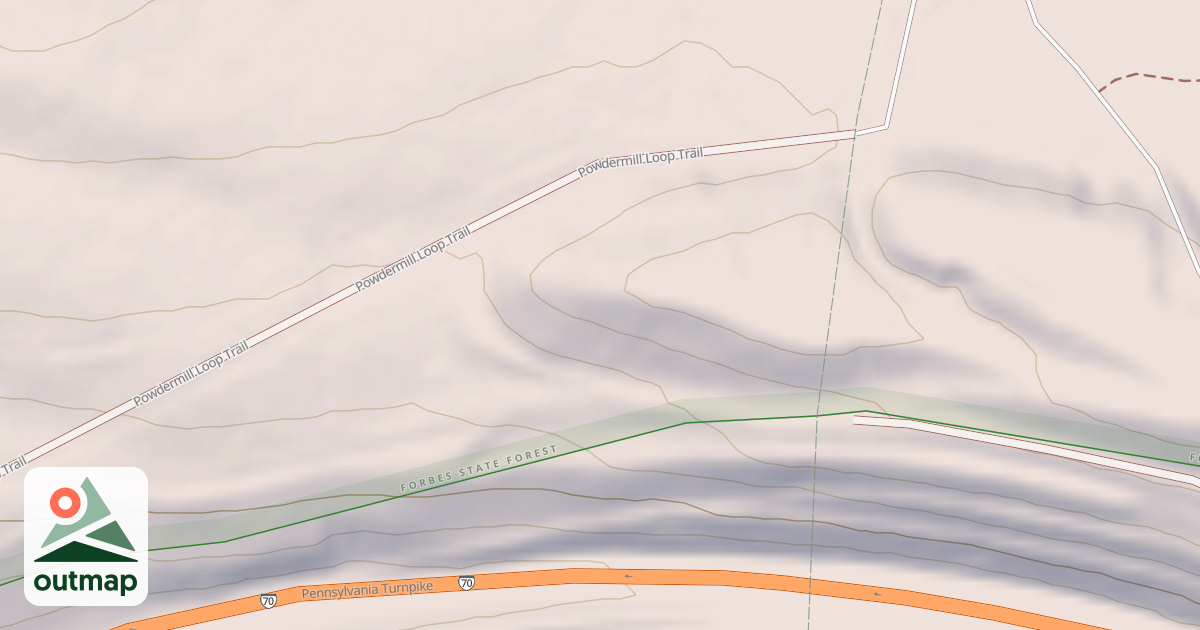Map of Laurel Highlands Snowmobile Trail (Northern)