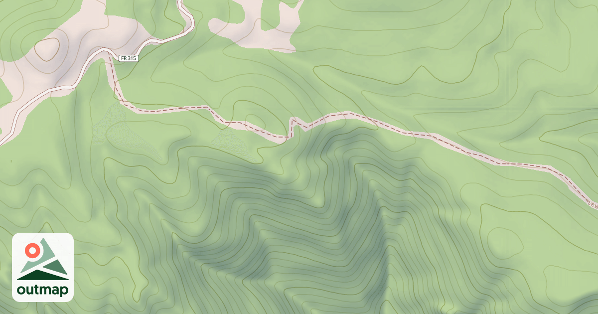 Map of Lewis Creek