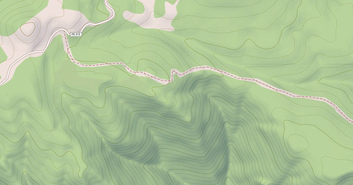 Map preview of Lewis Creek
