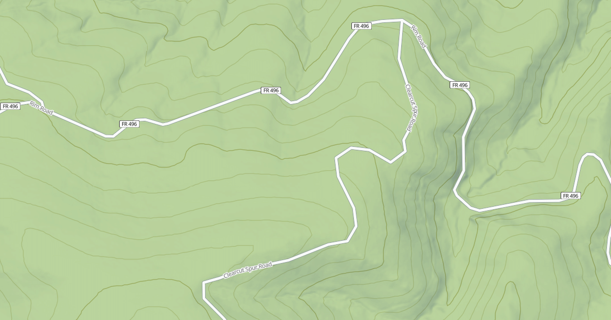 Map preview of CLEARCUT SPUR