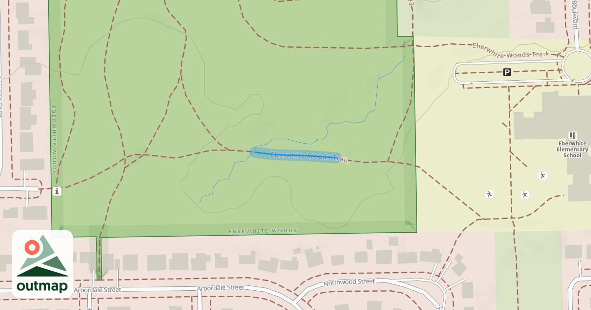 Map of Eberwhite Woods Trail