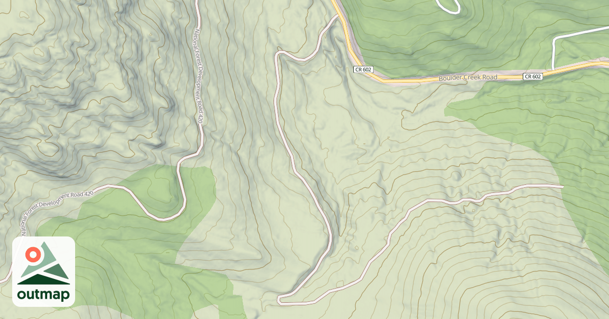 Map of USFS Motor Vehicle Use Map Roads {86700F26-76BC-4A84-9937-A5EDB879A703}