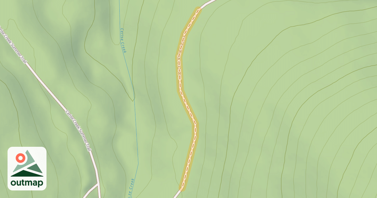 Map of Keith's Hut Winter Access