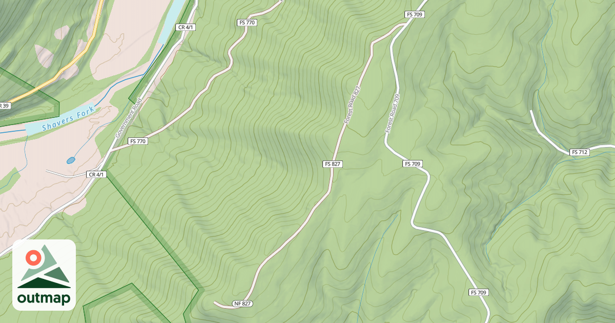 Map of FORK MTN SPUR