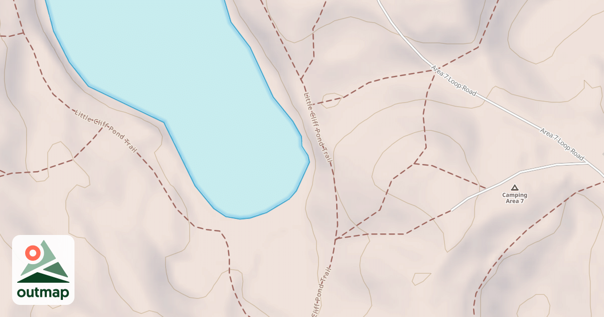 Map of Little Cliff Pond Trail