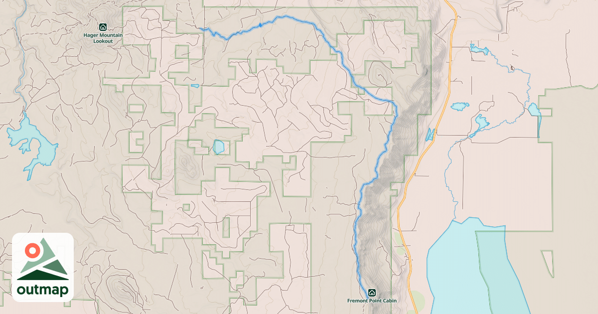 Map of Fremont National Recreation Trail